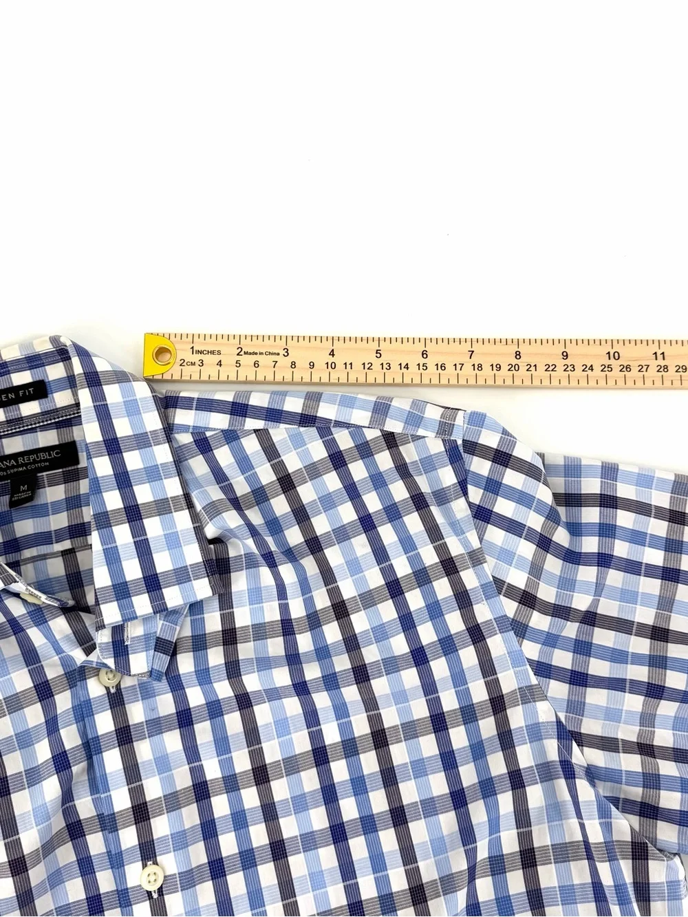 Banana Republic Camden Fit Men's Plaid Long Sleeve Button-Down Shirt Size M